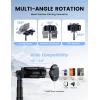 Lamicall Phone Tripod & Selfie Stick – [Tap-to-Open] Phone Stand for Recording, Extendable iPhone Tripod Stand with Remote & Cold Shoe Compatible with iPhone for Video Recording Live Stream Vlog Black(Black)