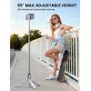 Lamicall Phone Tripod & Selfie Stick – [Tap-to-Open] Phone Stand for Recording, Extendable iPhone Tripod Stand with Remote & Cold Shoe Compatible with iPhone for Video Recording Live Stream Vlog Black(NEW Upgraded – White)