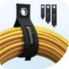 Lamicall Heavy-Duty Extension Cord Storage Straps – 3Pack Reusable Nylon Hook & Loop Cord Organizer Holder for Garage Workshop & RV, Holds up to 55 lbs, 3 Sizes (10″, 14″, 18″) for Tools Organization