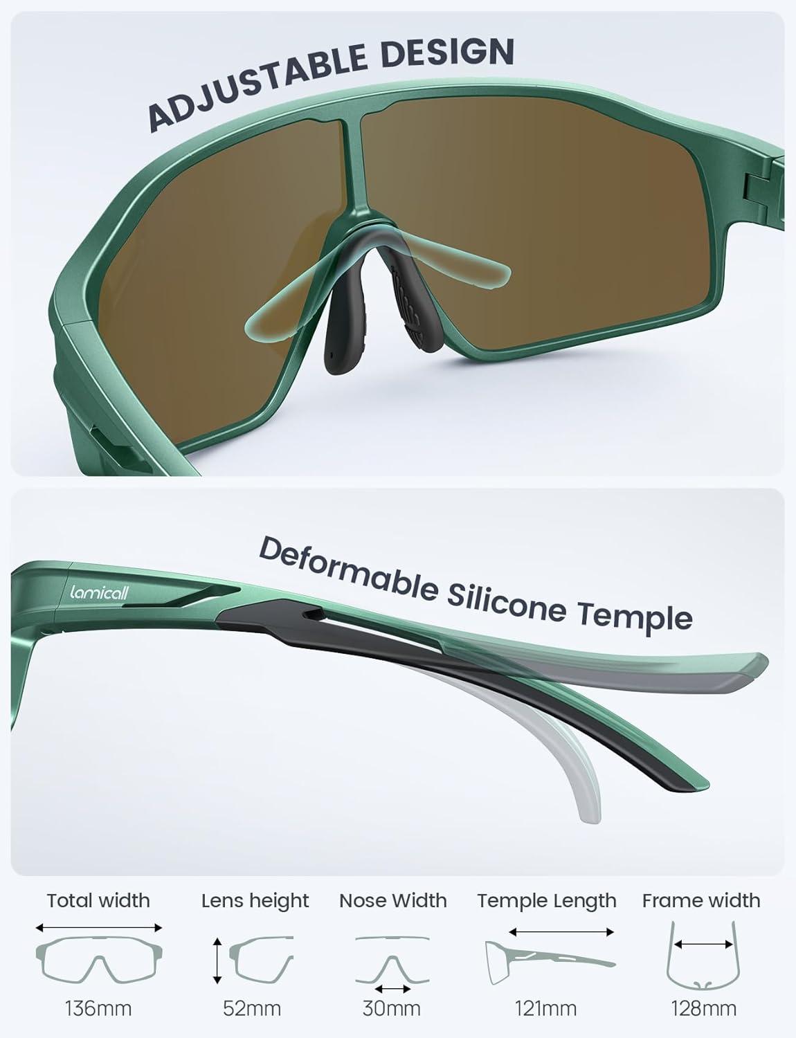 imageLamicall Polarized Sport Sunglasses for Age 814 Kids UV400 Protection Baseball Cycling Sun Glasses for Boys Girls TeensGreen Frameorange Lens