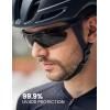 Lamicall 22g Polarized Sports Sunglasses – UV400 Protection Men Women Sun Glasses for Running Cycling Fishing Golf Driving(Black Frame-gray Lens)
