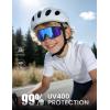 Lamicall Polarized Sport Sunglasses for Age 8-14 Kids – UV400 Protection Baseball Cycling Sun Glasses for Boys Girls Teens(Black Frame-blue Lens)