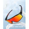 Lamicall Polarized Sport Sunglasses for Age 8-14 Kids – UV400 Protection Baseball Cycling Sun Glasses for Boys Girls Teens(Black Frame-red Lens)
