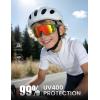 Lamicall Polarized Sport Sunglasses for Age 8-14 Kids – UV400 Protection Baseball Cycling Sun Glasses for Boys Girls Teens(Green Frame-orange Lens)