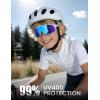 Lamicall Polarized Sport Sunglasses for Age 8-14 Kids – UV400 Protection Baseball Cycling Sun Glasses for Boys Girls Teens(White Frame-blue Lens)