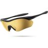 Lamicall 22g Polarized Sports Sunglasses – UV400 Protection Men Women Sun Glasses for Running Cycling Fishing Golf Driving(Black Frame-gold Lens)