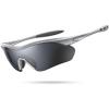 Lamicall 22g Polarized Sports Sunglasses – UV400 Protection Men Women Sun Glasses for Running Cycling Fishing Golf Driving(Silver Frame-silver Gray Lens)