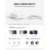 Lamicall Qi2 Certified Foldable 3 in 1 Wireless Charging Station – [15W Fast Charge & Upgraded Cooling] Compact Travel Magnetic Charger Stand for iPhone 17e 17 16 15 14 13, AirPods Pro, Apple Watch(Snow White)