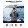 Lamicall 22g Polarized Sports Sunglasses for Men Women – UV400 Protection Sun Glasses for Driving Running Cycling Fishing(Black Frame-brown Lens)