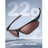 Lamicall 22g Polarized Sports Sunglasses for Men Women – UV400 Protection Sun Glasses for Driving Running Cycling Fishing(Black Frame-brown Lens)