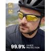 Lamicall 22g Polarized Sports Sunglasses for Men Women – UV400 Protection Sun Glasses for Driving Running Cycling Fishing(Black Frame-gold Lens)