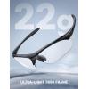 Lamicall 22g Polarized Sports Sunglasses for Men Women – UV400 Protection Sun Glasses for Driving Running Cycling Fishing(Black Frame-transparent No Polarized Lens)