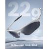 Lamicall 22g Polarized Sports Sunglasses for Men Women – UV400 Protection Sun Glasses for Driving Running Cycling Fishing(Silver Frame-silver Gray Lens)