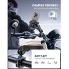 Lamicall Motorcycle Phone Mount Holder – [All Metal] [Anti Shake] [Extendable Arm] Bike Phone Holder Handlebar Clamp, Bicycle Cell Phone Mount, Gifts for iPhone 17 16 Pro Max, Galaxy, 4.7-7.2″ Phones(Black)