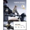 Lamicall Motorcycle Phone Mount Holder – [All Metal] [Anti Shake] [Extendable Arm] Bike Phone Holder Handlebar Clamp, Bicycle Cell Phone Mount, Gifts for iPhone 17 16 Pro Max, Galaxy, 4.7-7.2″ Phones(Gold)
