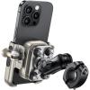 Lamicall Motorcycle Phone Mount Holder – [All Metal] [Anti Shake] [Extendable Arm] Bike Phone Holder Handlebar Clamp, Bicycle Cell Phone Mount, Gifts for iPhone 17 16 Pro Max, Galaxy, 4.7-7.2″ Phones(Gold)