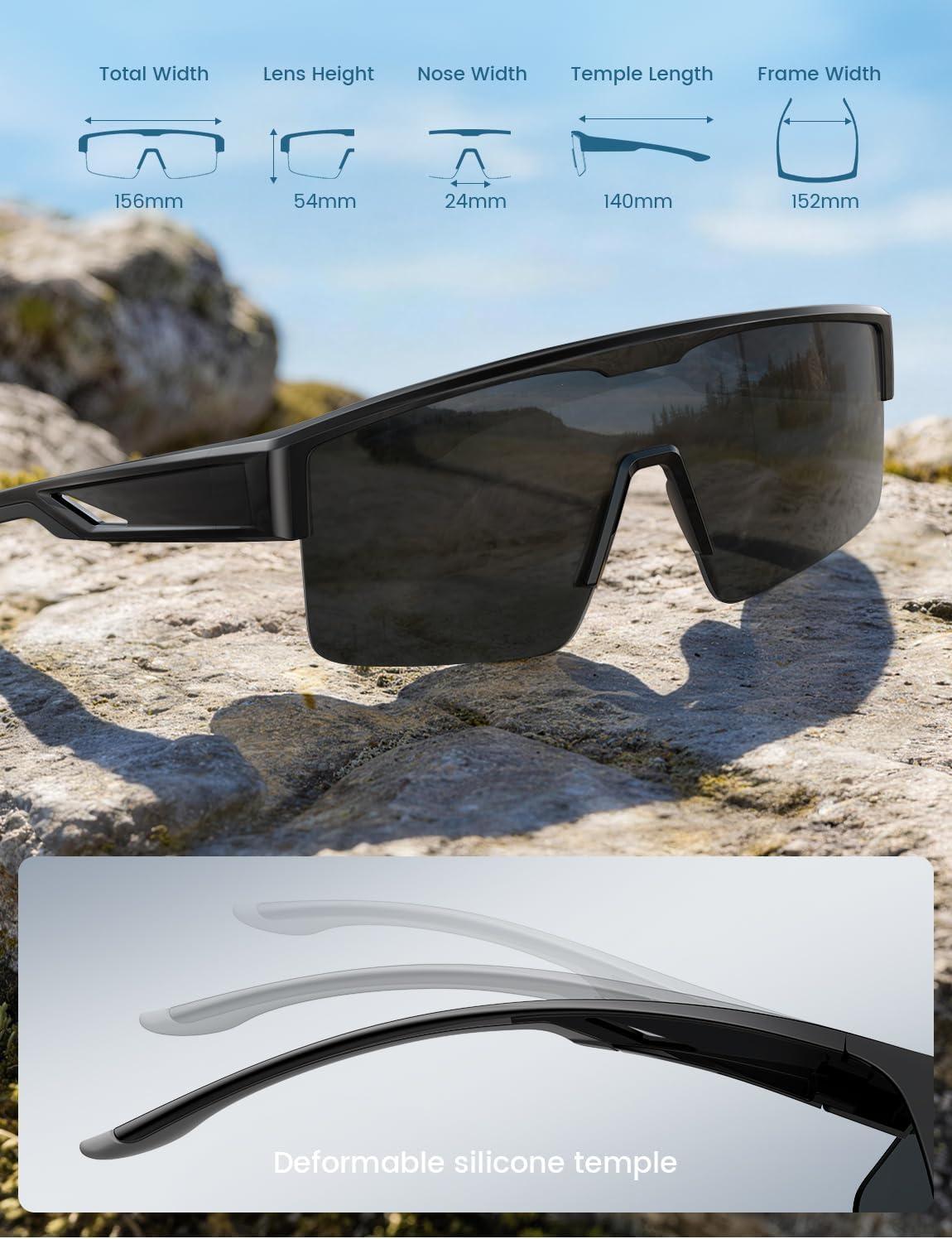 imageLamicall Polarized Fit Over Glasses Sunglasses UV400 Protection for Men Women Oversized Sun Glasses for Driving Cycling