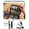 Lamicall Foldable Apple Watch Stand for Charger – Aluminum Desk Watch Charging Stand Dock with Cable Organizer, Portable Travel Holder for iWatch Series 1-11, Series Ultra SE, Charger Not Included(Misty Black)
