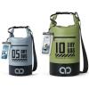 Lamicall 5L & 10L Dry Bag Waterproof Backpack – [Zippered Pocket] Roll Top Waterproof Bag Blueish Gray & Olive Green
