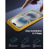 Lamicall Screen Protector for iPhone 16/15 (6.1″), [Top 9H Tempered Glass Film], Easy Alignment Frame, Fingerprint Resistant, 0 Bubbles, HD Clear for iPhone 16 Tempered Glass – [2 Pack](16 (6.1″))