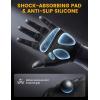 Lamicall Bike Gloves for Men Women – [Anti-Slip Shock-Absorbing Pad] Exercise Gloves, Breathable Materials, Cycling Gloves for Bicycle, Gym, Motorcycle, Rowing, Indoor & Outdoor Sports(Black)