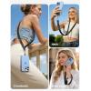 Lamicall Cell Phone Lanyard Crossbody 2 Pack – Adjustable Thicker Soft-Touch Strap with 2 Patches, Anti Theft Neck Lanyard with Large Zinc Alloy Swivel Hook for iPhone 17 16 15 Pro Max, Android(Black)
