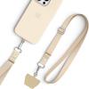 Lamicall Cell Phone Lanyard Crossbody 2 Pack – Adjustable Thicker Soft-Touch Strap with 2 Patches, Anti Theft Neck Lanyard with Large Zinc Alloy Swivel Hook for iPhone 17 16 15 Pro Max, Android(Khaki)