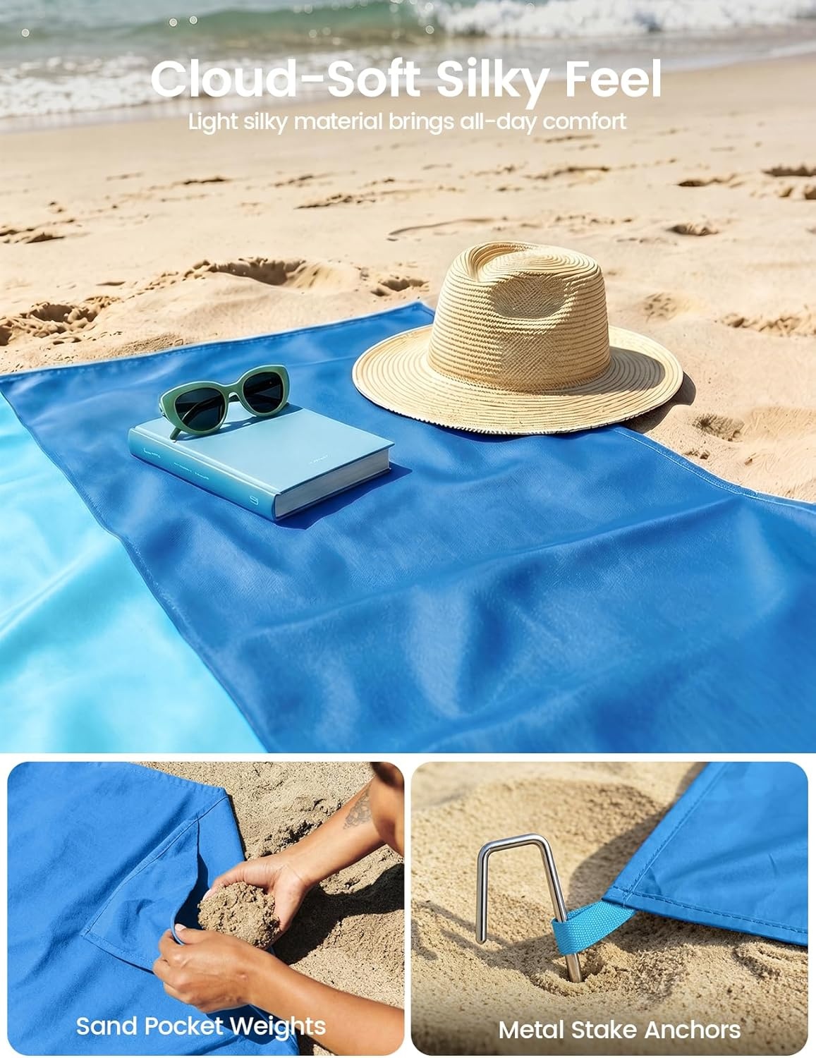 image:imageLamicall Waterproof Dry Bag Beach Blanket Sandproof Waterproof