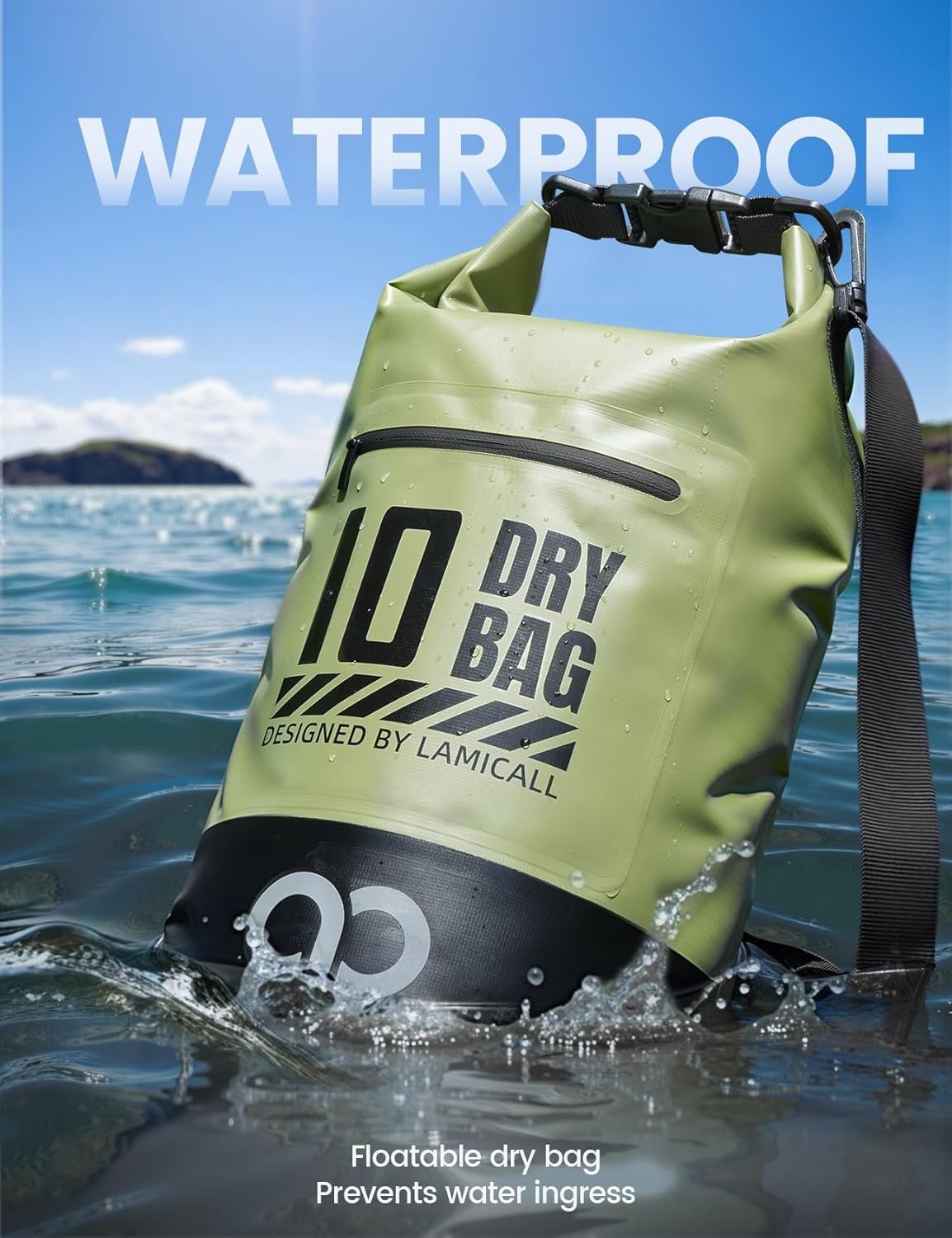 image:imageLamicall Waterproof Dry Bag Beach Blanket Sandproof Waterproof