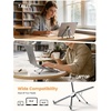 Lamicall [Ultra-Slim] Foldable Portable Laptop Stand for Desk, 6 Level Height Ergonomic Laptop Riser for Business Trip Library Cafe, Computer Holder fit 10-15.6″ MacBook Neo Air HP Dell Lenovo – Black(NEW Upgraded – Silver)