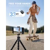 Lamicall Tripod for iPhone – [Ultra-Stable] Phone Tripod with Wireless Remote, Mini Flexible Phone Stand for Recording with 1/4” Screw and Cold Shoe for iPhone Gopro Camera Pocket 3/4 fit Vlog Travel