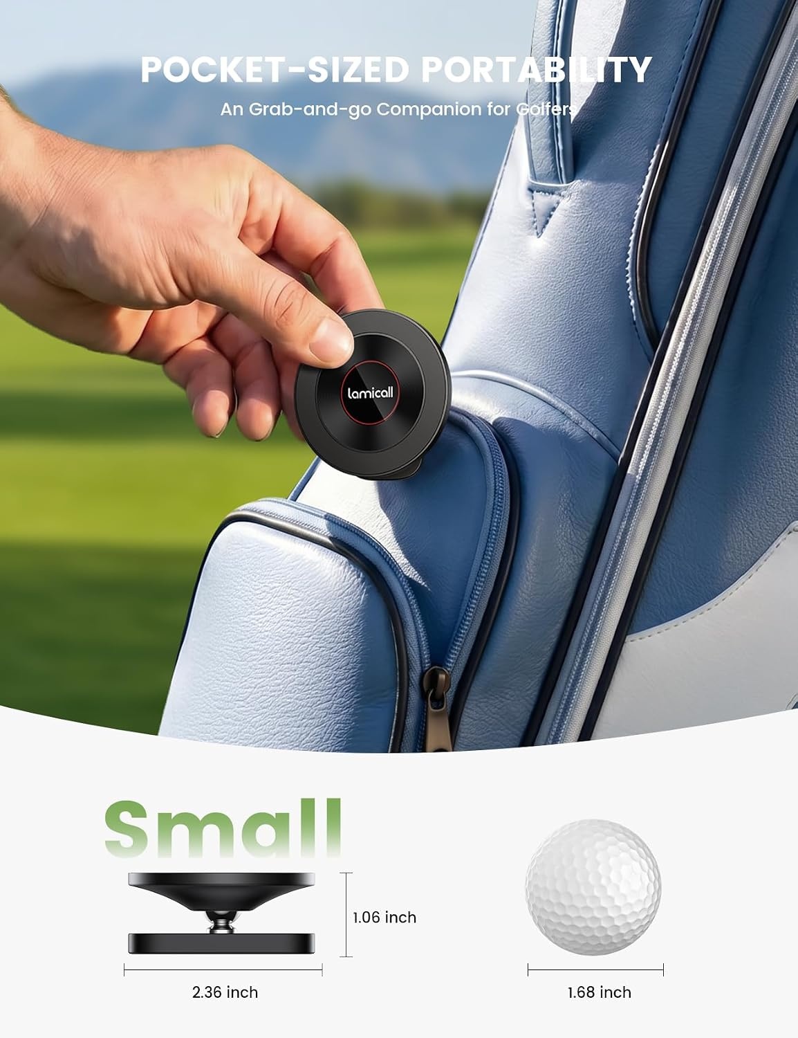 image:imageLamicall Alloy Magnetic Golf Cart Phone Holder Unique Golf Accessories Gifts for Fathers Day Men Husband Magnetic Phone Holder for Gym Essentials for MagSafe iPhone 17 16 Fits EZGO Club Car Yamaha