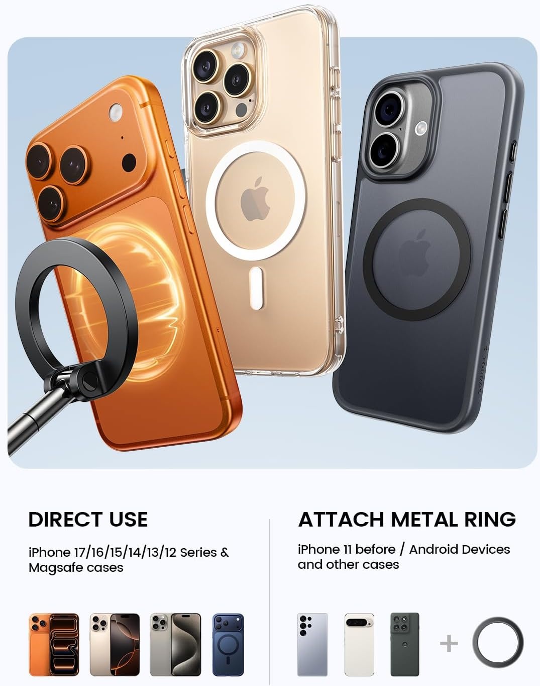 image:imageLamicall Car Phone Holder for Magsafe Upgraded Nano Gel Vacuum Suction 360 Phone Holders for Your Car Dashboard Windshield Strong Magnetic Phone Holder for Car Mount for iPhone 17 16 15 Pro MaxBlack