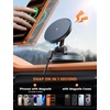Lamicall 15W for MagSafe Car Mount Charger – Dual USB-C Ports, Magnetic Phone Holder for Car, Magnetic Wireless Car Charger, Vacuum Suction Cup Phone Mount for iPhone 17 Pro Max 16 15 14 Pads Black(64mm)