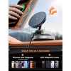 Lamicall 15W for MagSafe Car Mount Charger – Dual USB-C Ports, Magnetic Phone Holder for Car, Magnetic Wireless Car Charger, Vacuum Suction Cup Phone Mount for iPhone 17 Pro Max 16 15 14 Pads Black(NEW Upgraded – 63mm)