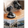 Lamicall 15W for MagSafe Car Mount Charger – Dual USB-C Ports, Magnetic Phone Holder for Car, Magnetic Wireless Car Charger, Vacuum Suction Cup Phone Mount for iPhone 17 Pro Max 16 15 14 Pads Black(NEW Upgraded – 63mm)