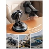 Lamicall 15W for MagSafe Car Mount Charger – Dual USB-C Ports, Magnetic Phone Holder for Car, Magnetic Wireless Car Charger, Vacuum Suction Cup Phone Mount for iPhone 17 Pro Max 16 15 14 Pads Black(64mm)