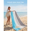 Lamicall Beach Blanket Sandproof Waterproof – [Lightweight & Oversized] Sand Free Beach Mat with Metal Stakes & Compact Attached Pouch, Quick Dry Outdoor Blanket for Picnic, Camping & Vacation(Gray)