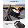 Lamicall Bike Frame Bag Waterproof – [1.6L Large Capacity] Bike Phone Bag, Bike Phone Holder Mount, Bicycle Front Bag, Cycling Pouch with Rain Cover, Bike Accessories for Phones Under 7″