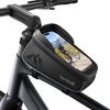 Lamicall Bike Frame Bag Waterproof – [1.6L Large Capacity] Bike Phone Bag, Bike Phone Holder Mount, Bicycle Front Bag, Cycling Pouch with Rain Cover, Bike Accessories for Phones Under 7″