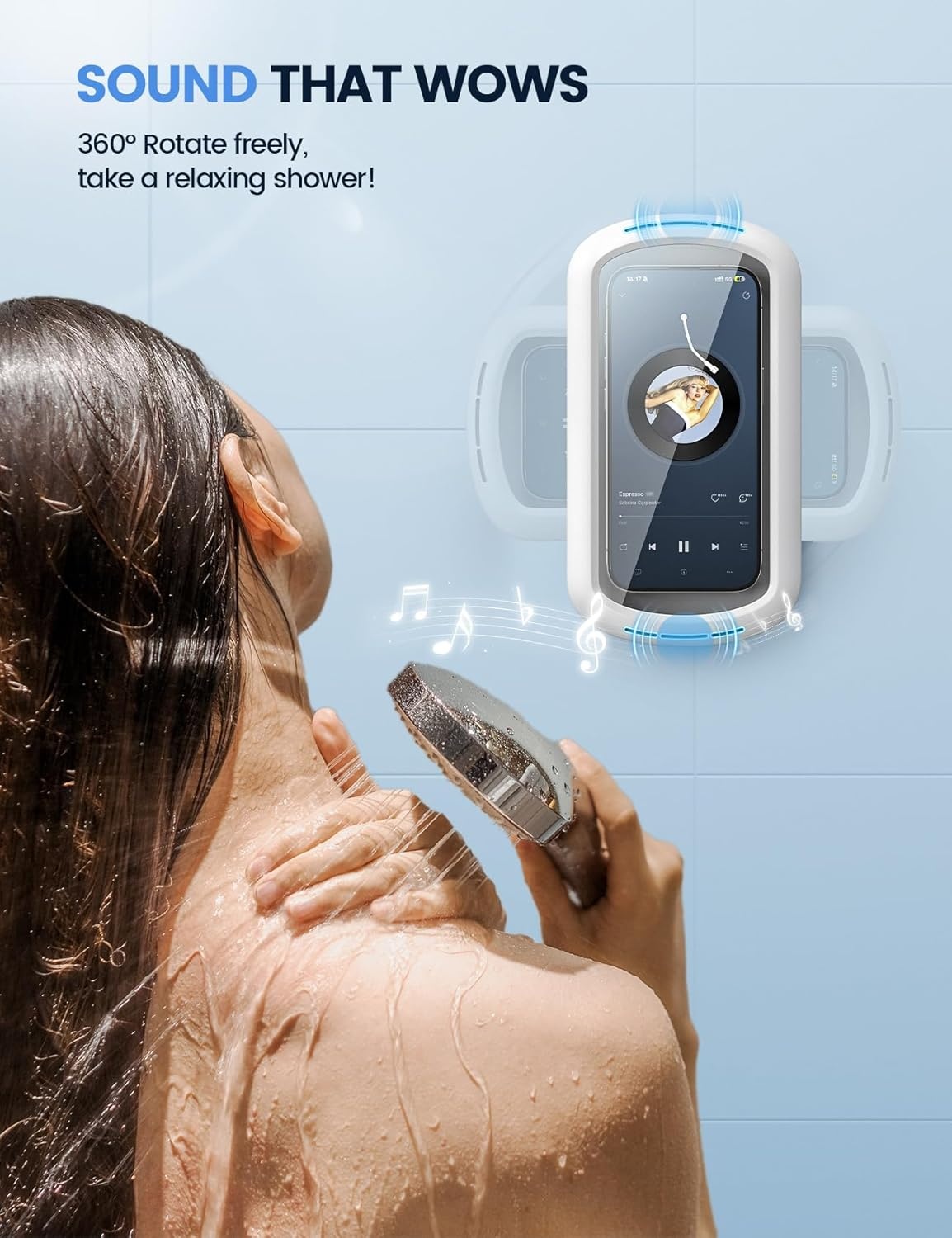 image:imageLamicall IP68 Floating Waterproof Phone Pouch amp Shower Phone Holder