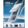 Lamicall Double Bag Waterproof Phone Pouch – IPX8 Waterproof Phone Case with Lanyard, Beach Vacation Cruise Ship Essentials for iPhone 16/14/13 Pro Max, Galaxy 25/24/23, 4-7.5″ White(White)
