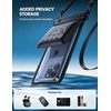 Lamicall Double Bag Waterproof Phone Pouch – IPX8 Waterproof Phone Case with Lanyard, Beach Vacation Cruise Ship Essentials for iPhone 16/14/13 Pro Max, Galaxy 25/24/23, 4-7.5″ White(Black)