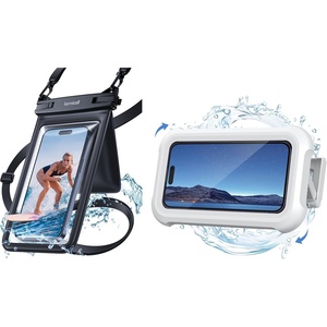 Lamicall 2Spaces Waterproof Phone Pouch & Shower Phone Holder Waterproof