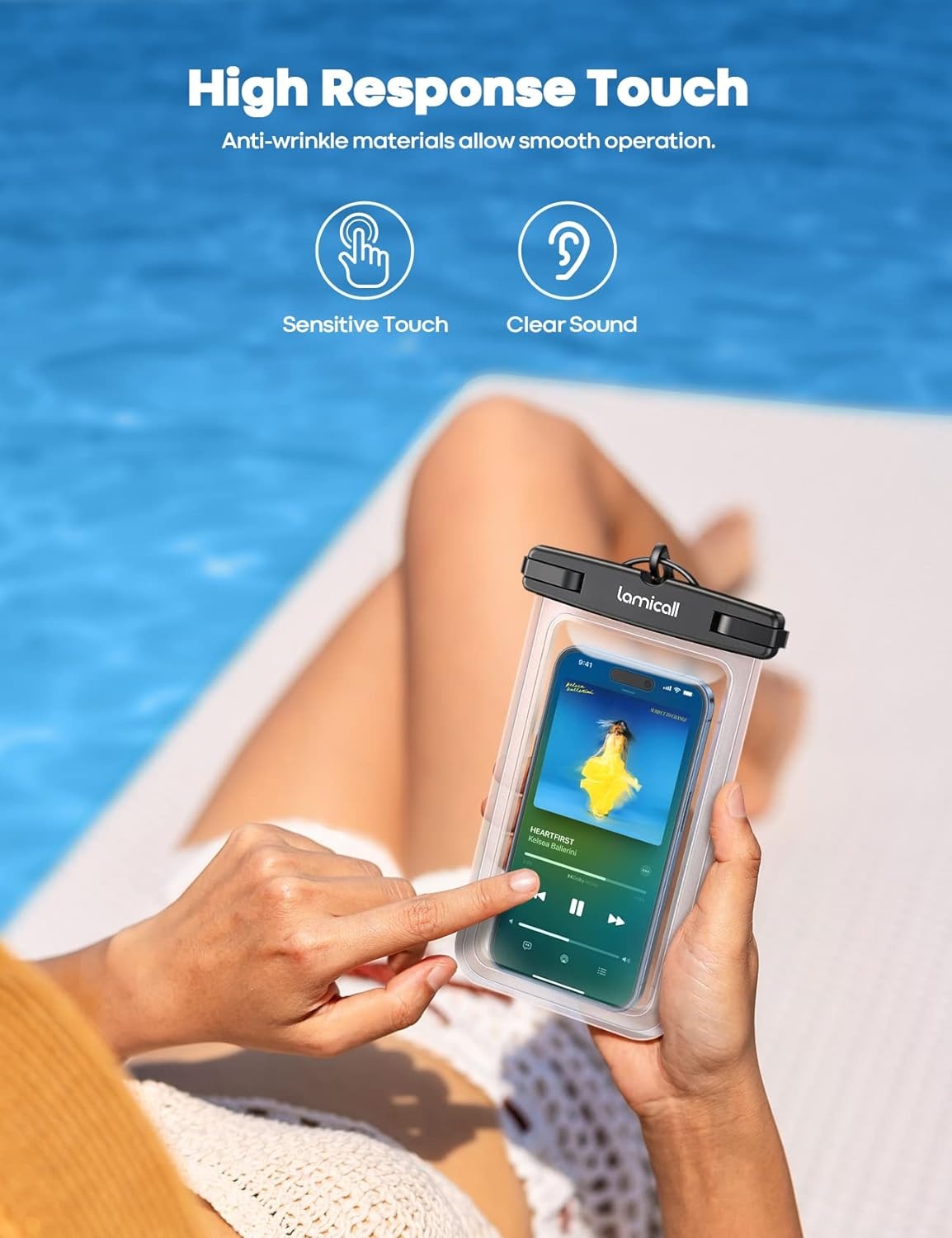 image:imageLamicall 15W Qi2 Charging Station for Apple amp Waterproof Phone Pouch