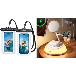 Lamicall 15W Qi2 Char-ging Station for Apple & Waterproof Phone Pouch