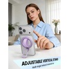 Lamicall Cosmic Orange Silicone Finger Loop Magnetic Phone Grip for MagSafe | Durable Zinc Alloy Stand Kickstand, Magnet Cell Phone Ring Holder for iPhone 17 Pro Max, All Phones, Mag Safe Accessories(Lavender – Zinc Alloy – Silicone Grip)