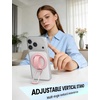 Lamicall Cosmic Orange Silicone Finger Loop Magnetic Phone Grip for MagSafe | Durable Zinc Alloy Stand Kickstand, Magnet Cell Phone Ring Holder for iPhone 17 Pro Max, All Phones, Mag Safe Accessories(Soft Pink – Zinc Alloy – Silicone Grip)
