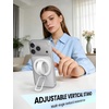 Lamicall Cosmic Orange Silicone Finger Loop Magnetic Phone Grip for MagSafe | Durable Zinc Alloy Stand Kickstand, Magnet Cell Phone Ring Holder for iPhone 17 Pro Max, All Phones, Mag Safe Accessories(Snow White – Zinc Alloy – Silicone Grip)