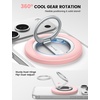 Lamicall for MagSafe Magnetic Phone Ring Grip, Super Magnet Pink Ring | 360° Rotating, Vertical Friendly, Metal Finger Ring Stand Kickstand for iPhone 17 16 Pro Max Air, Mag Safe Decor Accessories(Sakura Pink)